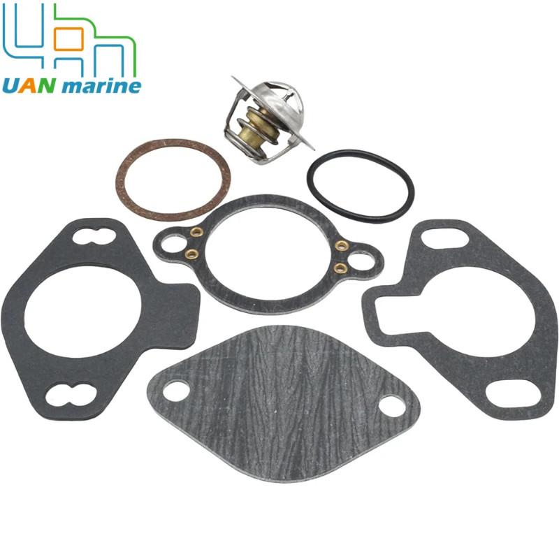 140°F 60°C Thermostat Kit For Mercury Marine Mercruiser 4.3L V6 5.0L 5.7L 7.4L 8.2L V8 807252Q4 8M0
