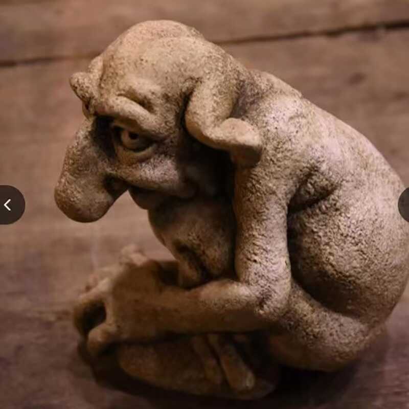 Creative Outdoor Courtyard Troll ตุ๊กตาเครื่องประดับ Evil ท่อระบายน้ํา Monster Troll ตุ๊กตา Spoof เค