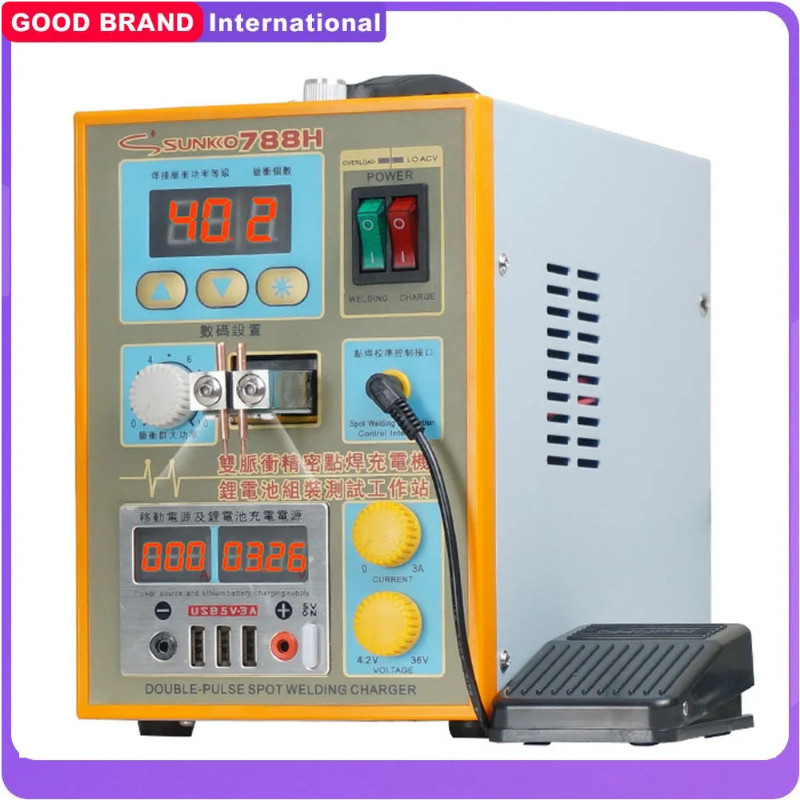 SUNKKO 788H-USB Spot Welder Multifunction Pulse Spot Welding Machine 18650 Battery Packs Welding Li