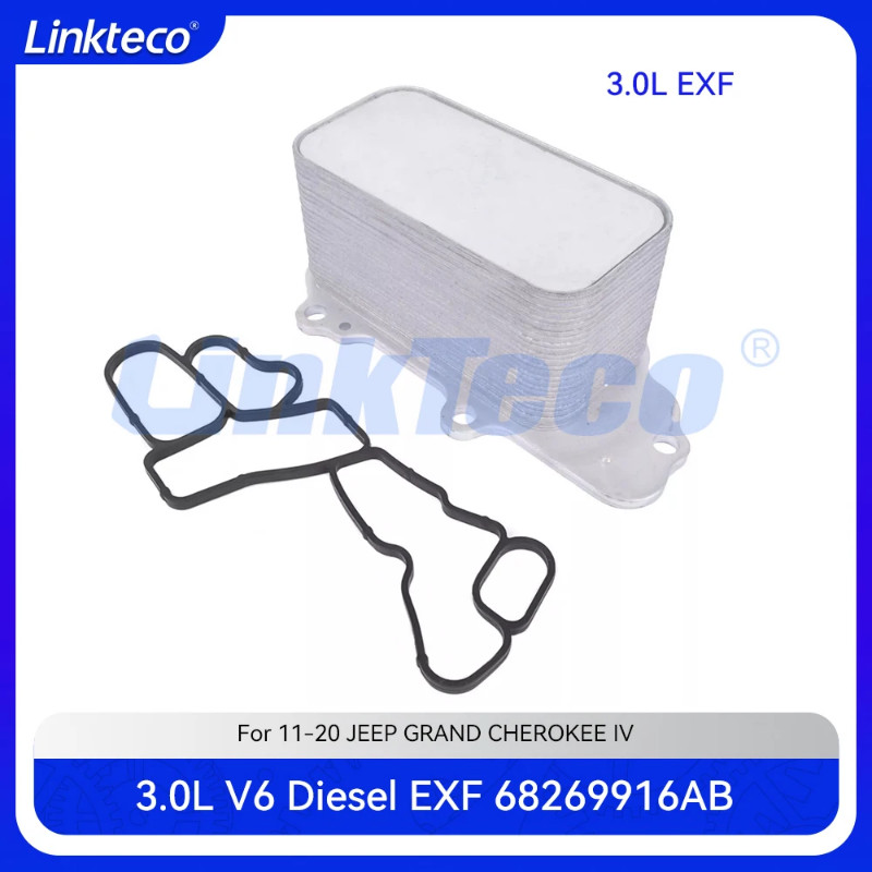Engine Oil Cooler & Oil Cooler Gasket For 11-20 3.0 T L V6 Diesel Jeep Grand Cherokee WK CRD EXF EX