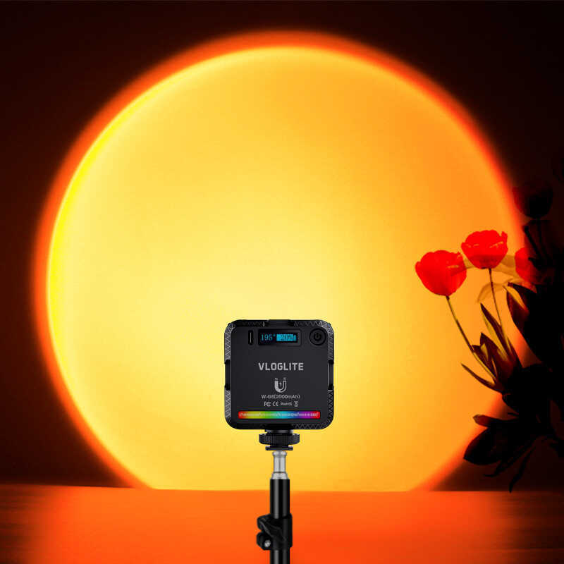 W-S6 Mini Magnetic Pocket Light เติมแสง RGB Sunset Atmosphere Sunset Light Set