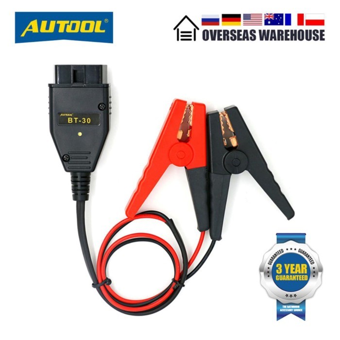 AUTOOL BT-30 Battery OBD2 Connectors Emergency Power Off  Protector ECU Memory Cable BT 30 OBD 2 Ca