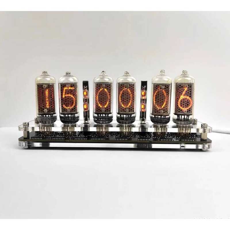 C 6-Bit In-8-2 Glow Tube Clock Module Nixie Clock Audio Accessories With Backlight Clock Digital US