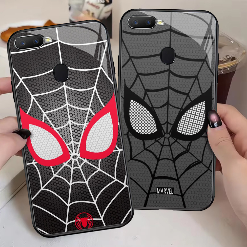 G-43 Spider-man HD Glass Casing สําหรับ OPPO F9 Pro F5 A11K A3S F7 A5S A7 A12 A12E A12S กรณี
