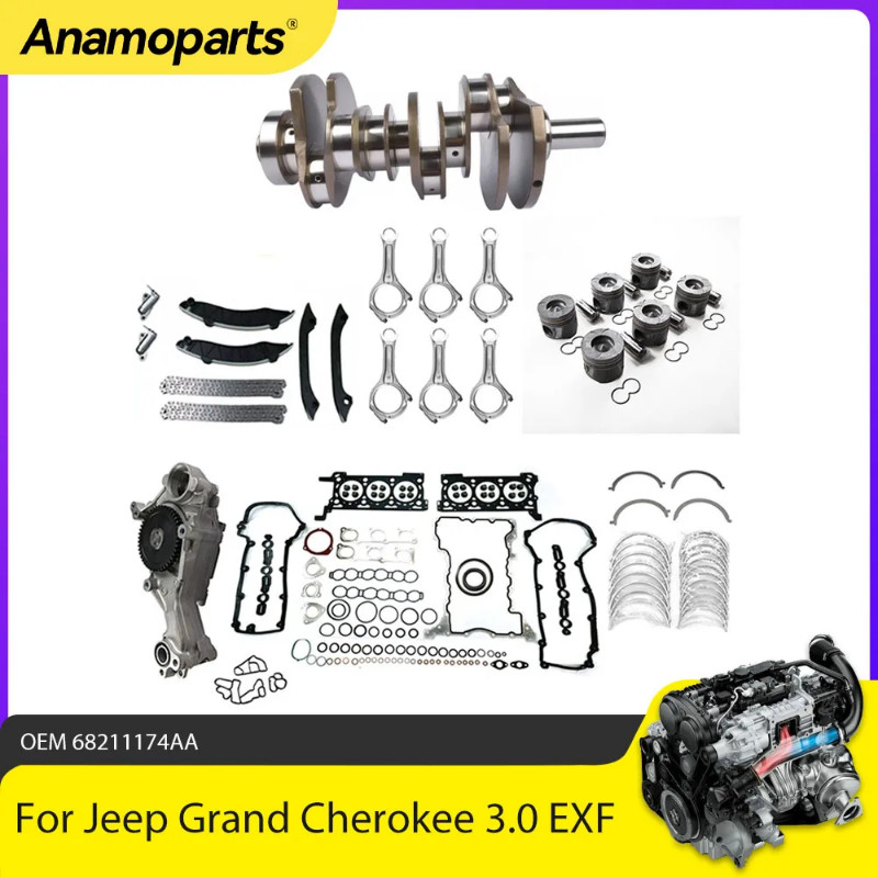 Engine Overhaul Repair Kit Crankshaft Fit 3.0 L T EXF Diesel For Jeep Grand Cherokee Ram 3.0L Head