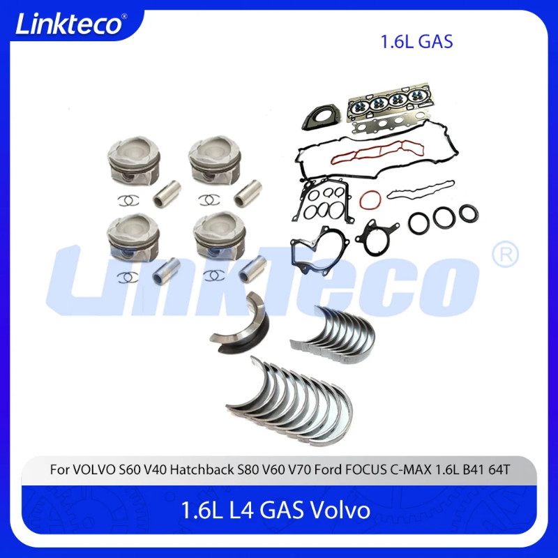 Engine Rebuild Kits Fit 1.6 T L L4 B4164T For 10-20 VOLVO S60 V40 Hatchback S80 V60 V70 Ford FOCUS