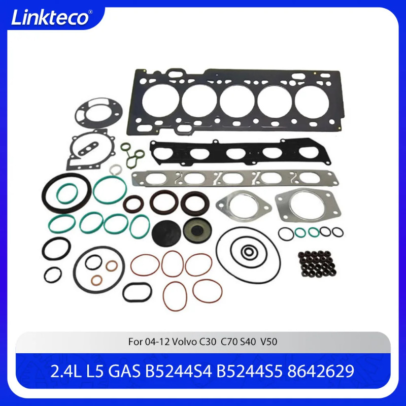 Engine part Full gasket set head gasket Fit 2.4 L L5 GAS B5244S4 B5244S5 For 04-12 2.4L Volvo C30 C