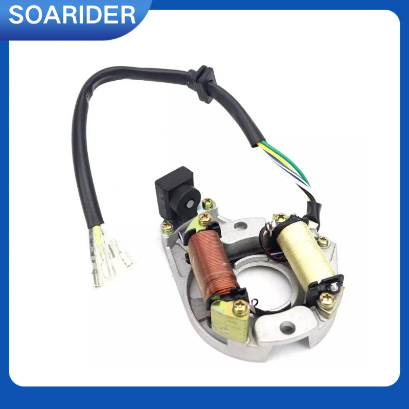 2 Coil Stator Ignition Magneto Plate for 49cc -125cc ATV for Quad for 4 Wheeler Dirt Bike Go Cart f