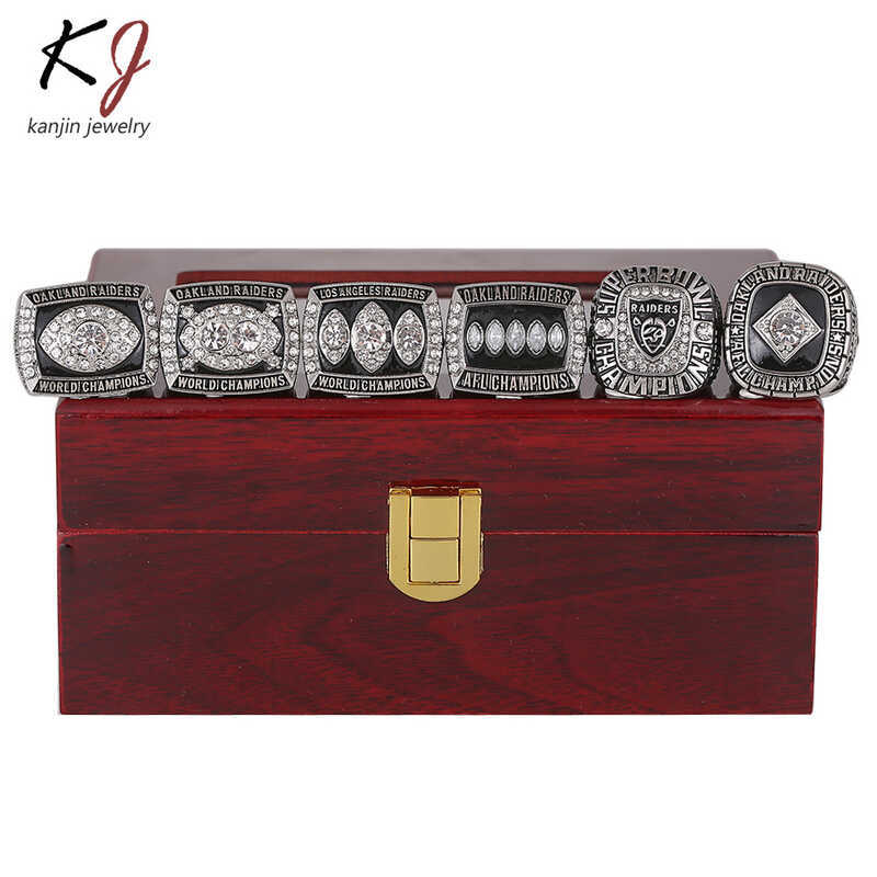 NFL Oakland Raiders 6 Champion Ring Set แหวนผู้ชาย