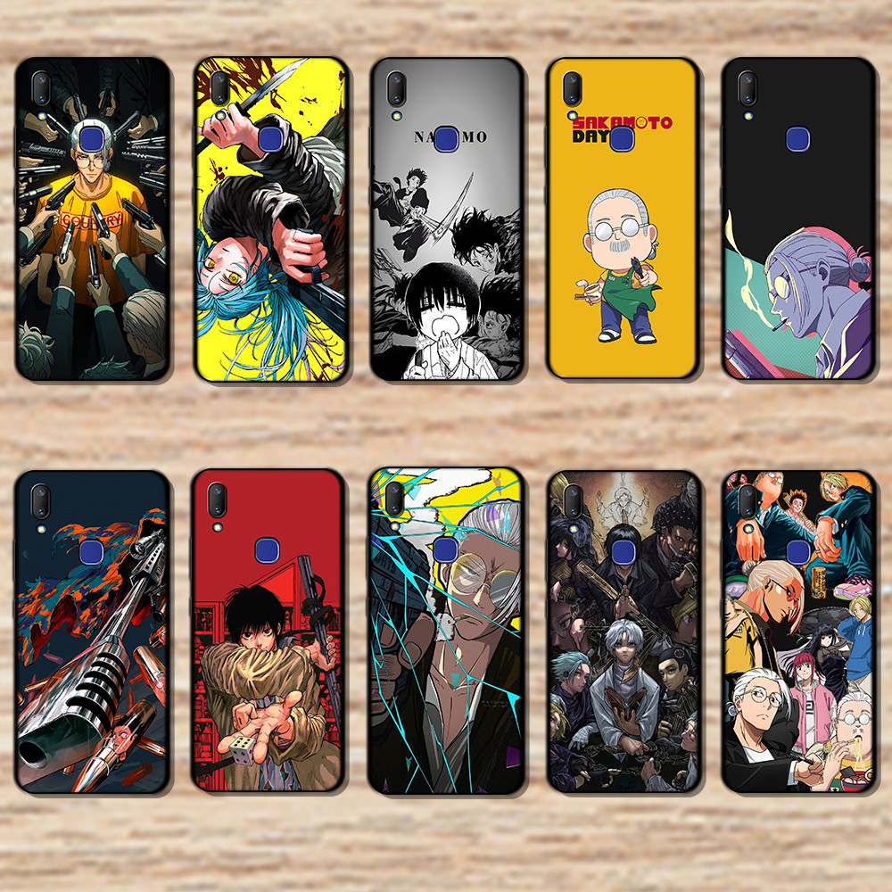 สําหรับ Vivo V5 V7 Plus V9 V11i V11 V15 Pro G10 SAKAMOTO DAYS สีดําขอบเคสโทรศัพท์ TPU | ยืดหยุ่น กัน