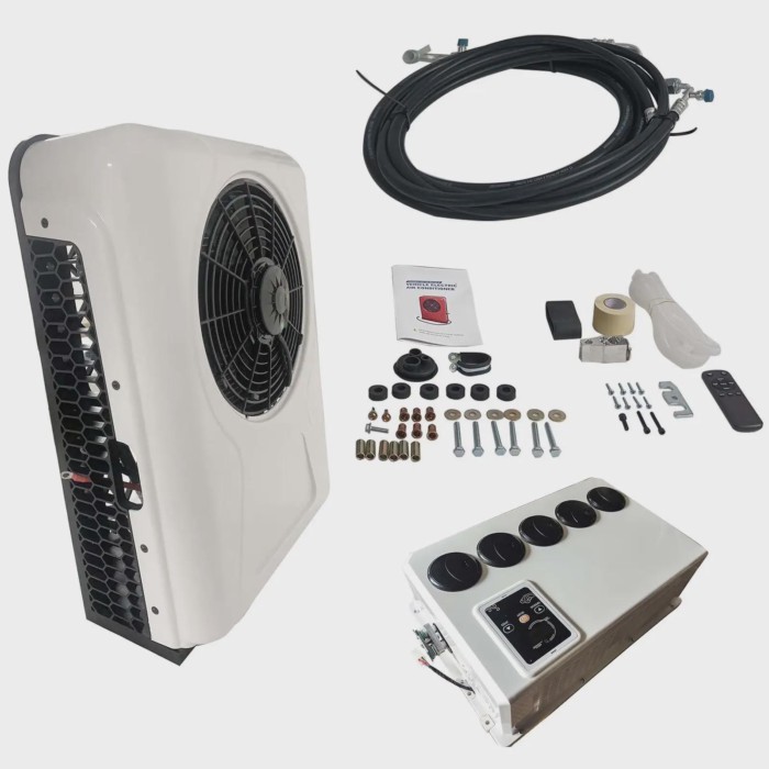 AP03 12000 BTU 12V Truck Cab Air Conditioner Split AC for Semi Trucks Bus RV Caravan