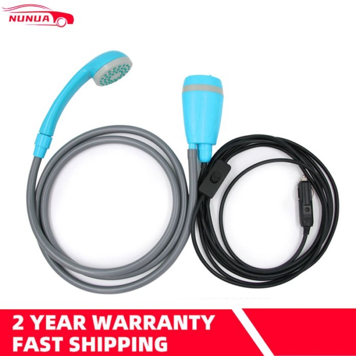 12V Portable Car Washer Camping Shower High Pressure Car Shower Washer Set Electric Pump Sprayer Fo