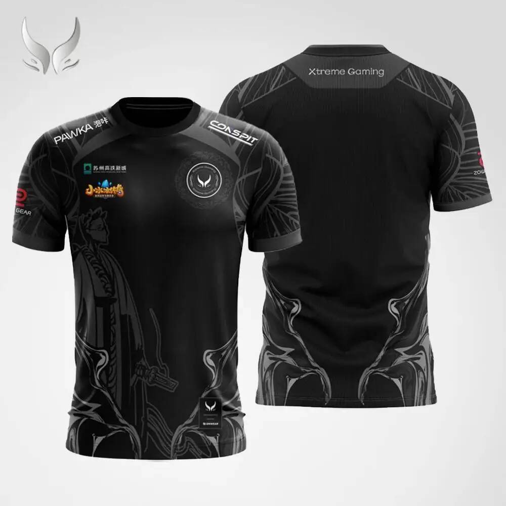 ใหม่ Xtreme Gaming E-sports Club เครื่องแต่งกายทีมสมาชิกสไตล์เดียวกัน DOTA2 Breathable แขนสั้นพัดลมป