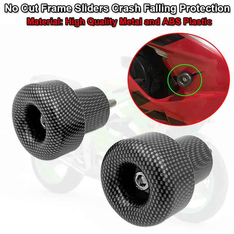 ZX 6R 9R 12R No Cut Motorcycle Frame Sliders Crash Falling Protection Fit For Kawasaki Ninja ZX-6R