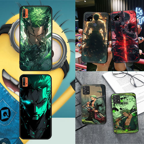 นุ่มสีดํา Xiaomi 10T CC9E Poco M6 M6 Pro X7 PRO C75 M6 PLUS M7 PRO RORONOA ZORO1 เคสโทรศัพท์