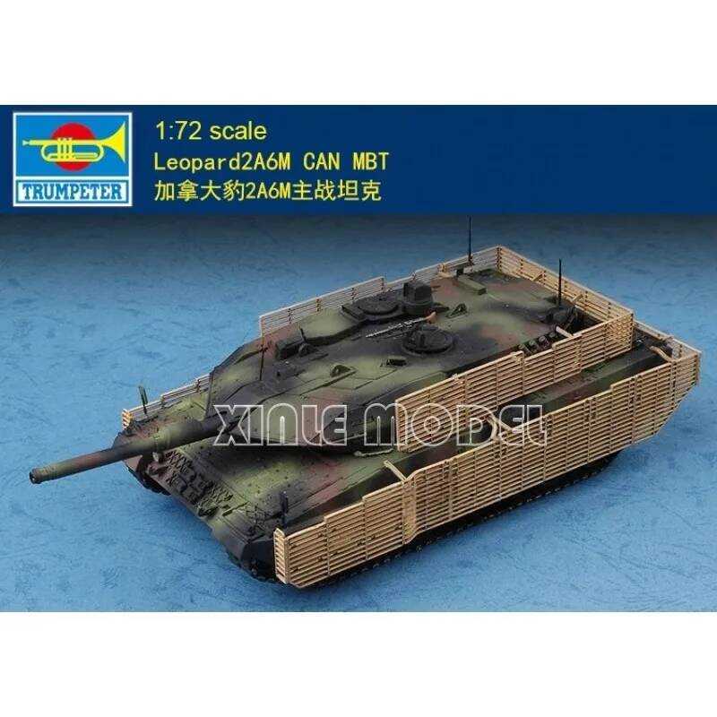 C Trumpeter Plastic Assembled Tank Model Kit 0713 Canadian Leopard 2A6m CAN Main Battle Tank 1/72