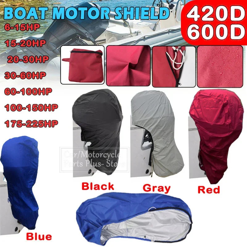 600D/420D 6-225HP Full Outboard Engine Cover Boat Engine Motor Protection For 6-225HP Motor Waterpr