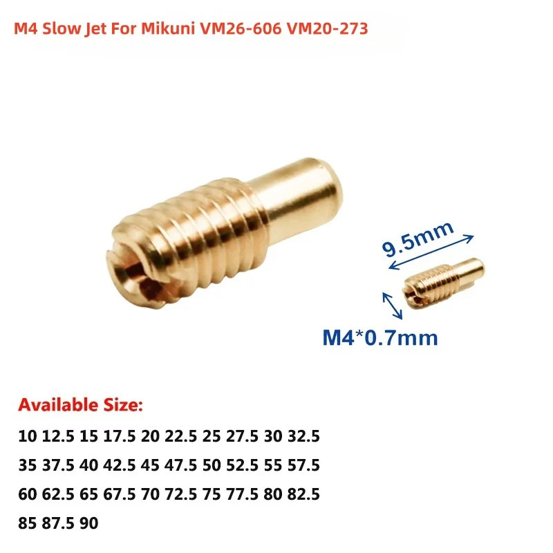 Carburetor M4*0.7MM Slow Jets / Pilot Jet Idle For Mikuni VM26-606 VM20-273 Yamaha DT125 DT175 Vm22