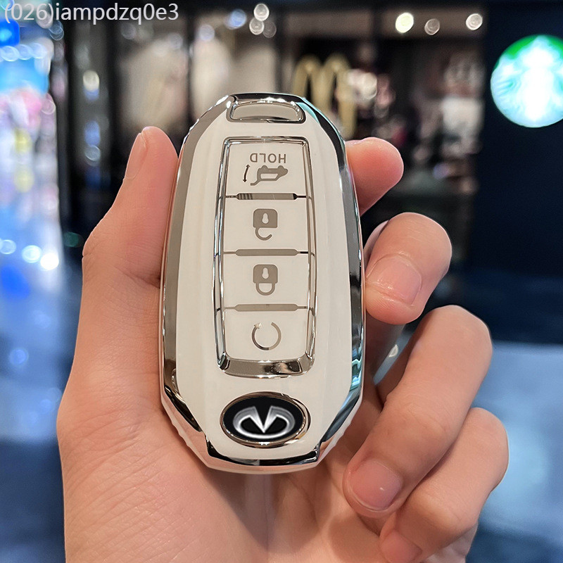 【2022 -2025】 เหมาะสำหรับ Infiniti ใหม่ Q50L ฝาครอบกุญแจ QX50/QX60/QX55/q70/q60 หัวเข็มขัดรถสำหรับผู