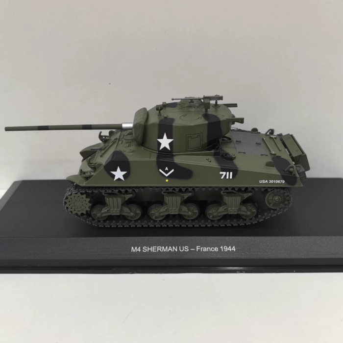 ODEON 1/43 M4 SHERMAN US France 1944 SHERMAN ถังโลหะผสม Limited Edition รถรุ่น
