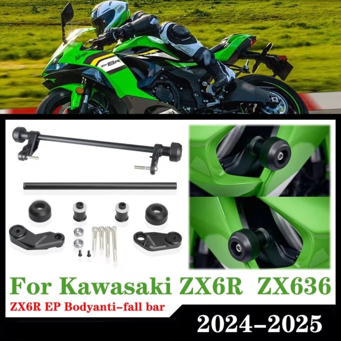 For Kawasaki ZX6R ZX-6RR ZX636 2024-2025 Motorcycle Falling Protection Frame Slider Fairing Guard C