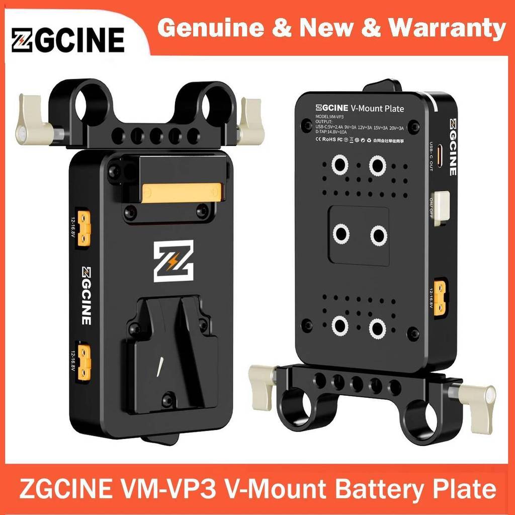 ZCGINE VM-VP3 แผ่นแบตเตอรี่ V-Mount พร้อมเอาต์พุต USB-C PD สําหรับ Sony FX3, Canon EOS R5/R6/R7/R10,