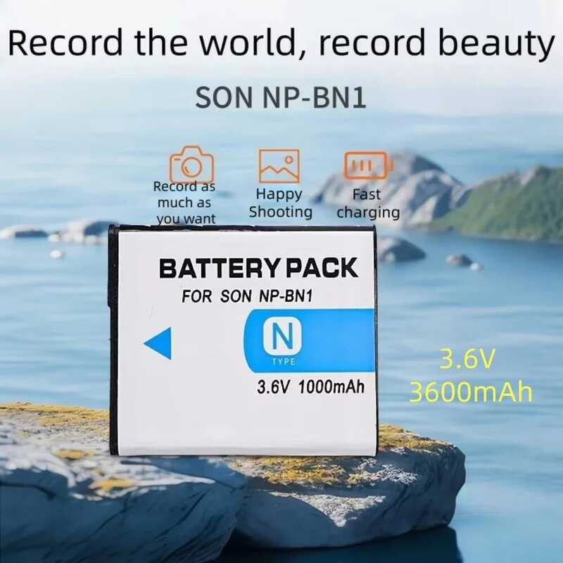 C 3.6V Np-Bn1 Digital Camera Battery 1250Mah Np-Bn1 Rechargeable Battery,Suitable For Sony W380 W35