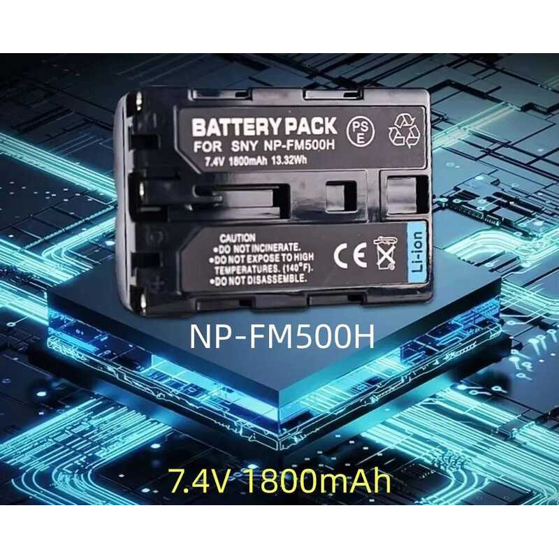 C 7.4V Np-Fm500h Digital Camera Battery 1800Mah Np-Fm500h Rechargeable Battery, Suitable For Sony A