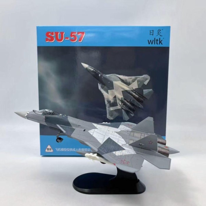 1: 100 WLTK รัสเซีย SU57 Air Force Su 57 Stealth Combat เครื่องบินตัดเคลือบรุ่นจําลองโลหะผสม