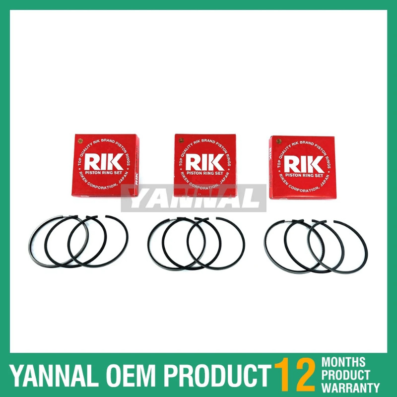 High Quality Piston Rings Set 72mm STD For YANMAR 2T72 3T72 3TN72 3T72LE-TBS John Deere F935