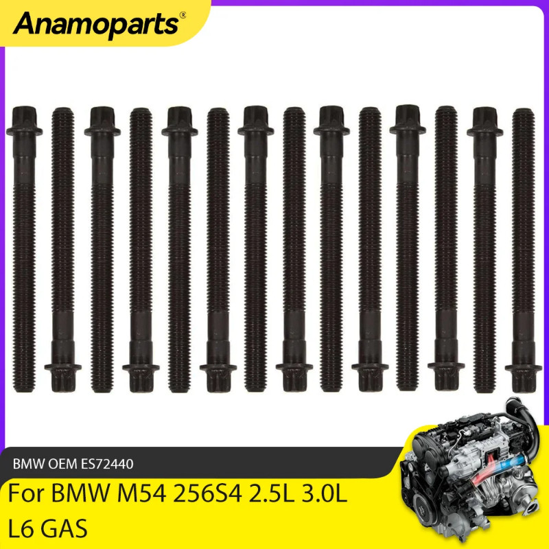 Engine Parts Cylinder Head Bolt Kit Fit 2.5 3.0 L M54 For BMW 325i 330i 330xi 525i X3 X5 Z4 M54B25
