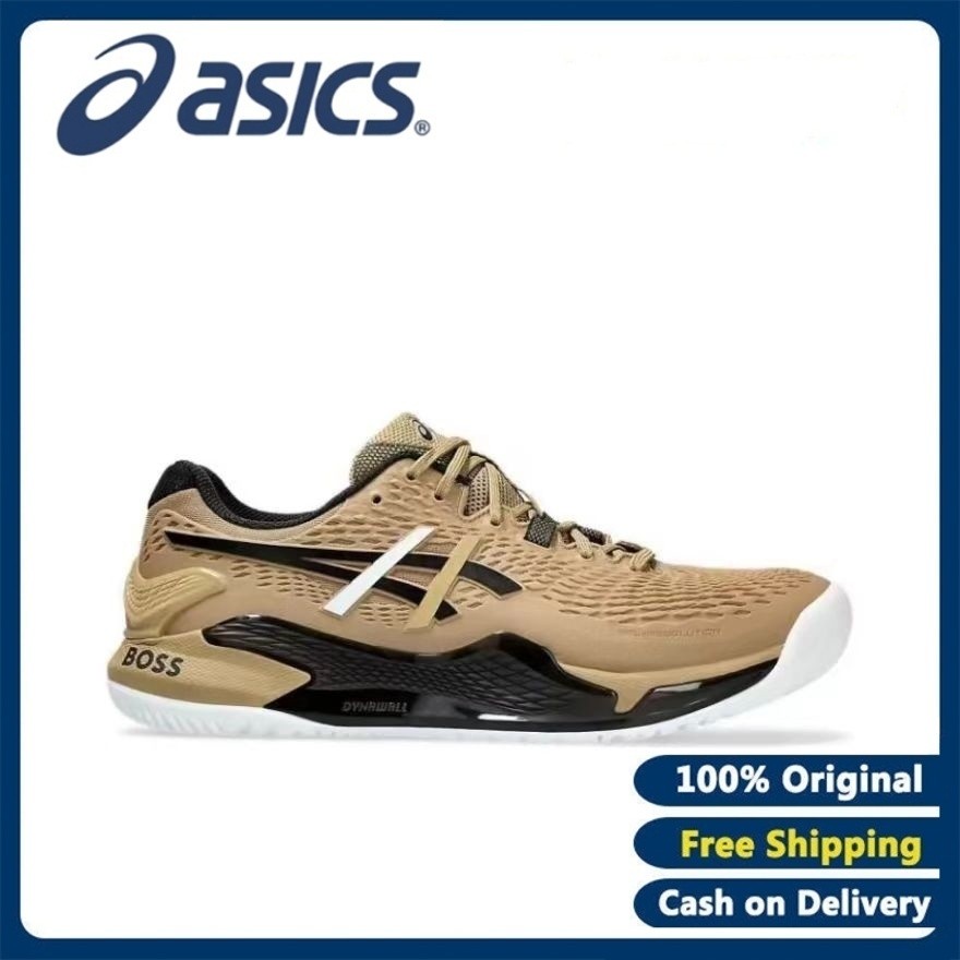 Original αsics GEL RESOLUTION 9 Tennis Shoes unisex Brown