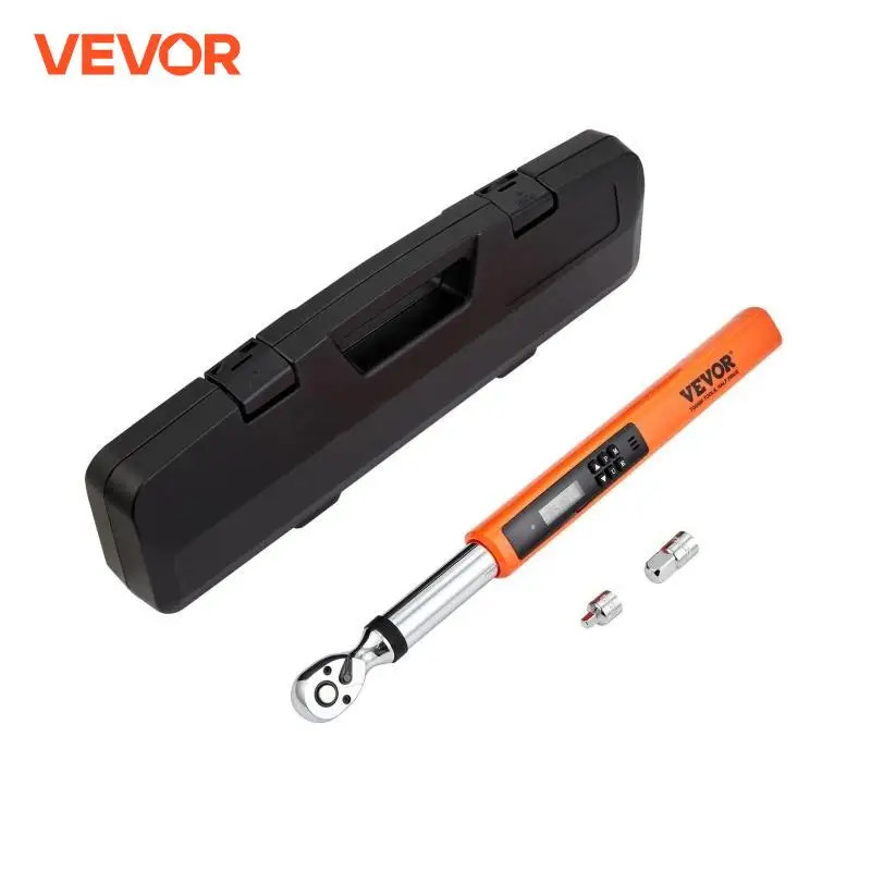VEVOR 3/8" 1/2" Digital Torque Wrench Drive Electronic Torque Wrench Torque Wrench Kit 3.7-37/25-25