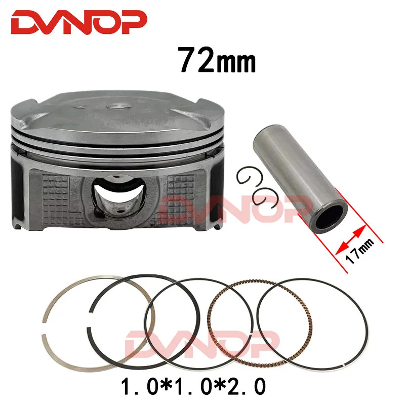 Motorcycle 72mm Piston Ring Gasket Kit for Bajaj Pulsar NS200 NS 200 200NS Rouser 200 Ns As Rs 36JL