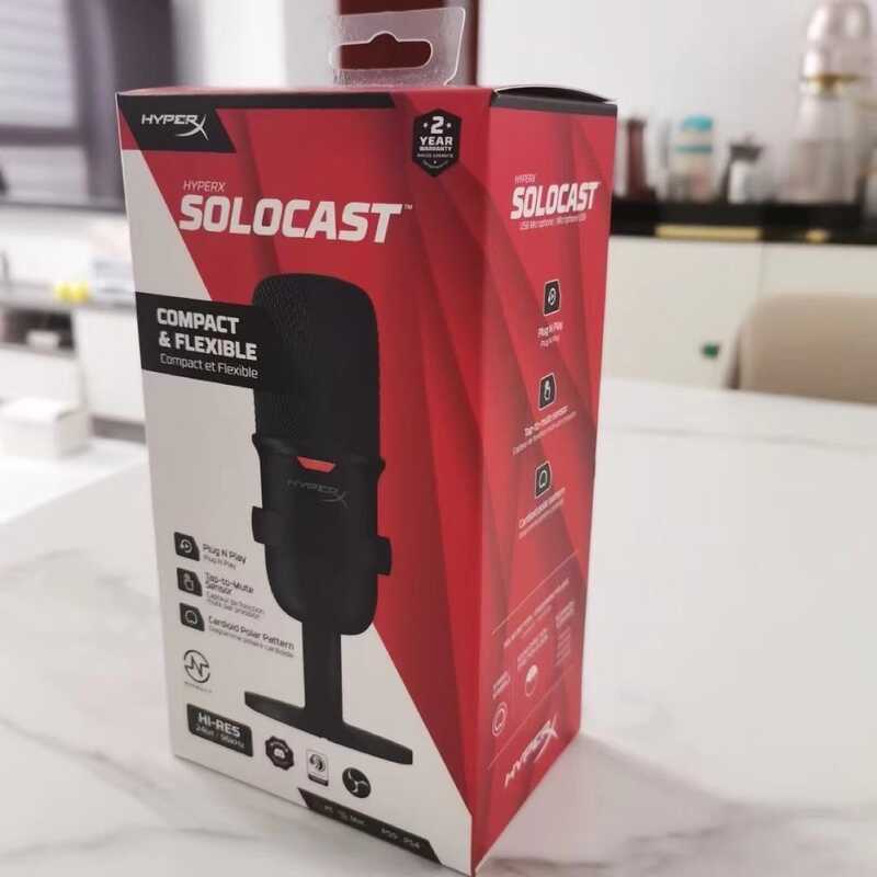 HyperX SoloCast SoloCast ไมโครโฟน USB เกมคอมพิวเตอร์สําหรับเล่นเกมไมโครโฟนสดการค้าต่างประเทศขายร้อน