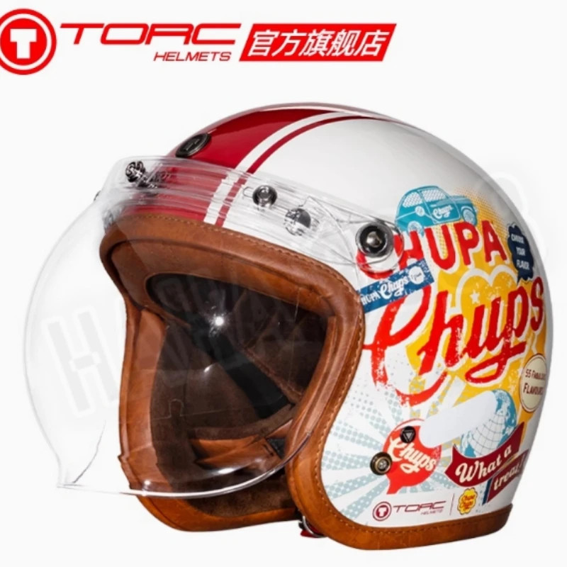 TORC Official Store Beon 3/4 Open Face Retro Helmet Casque Moto Visage Ouvert Vintage Motorcycle Ca