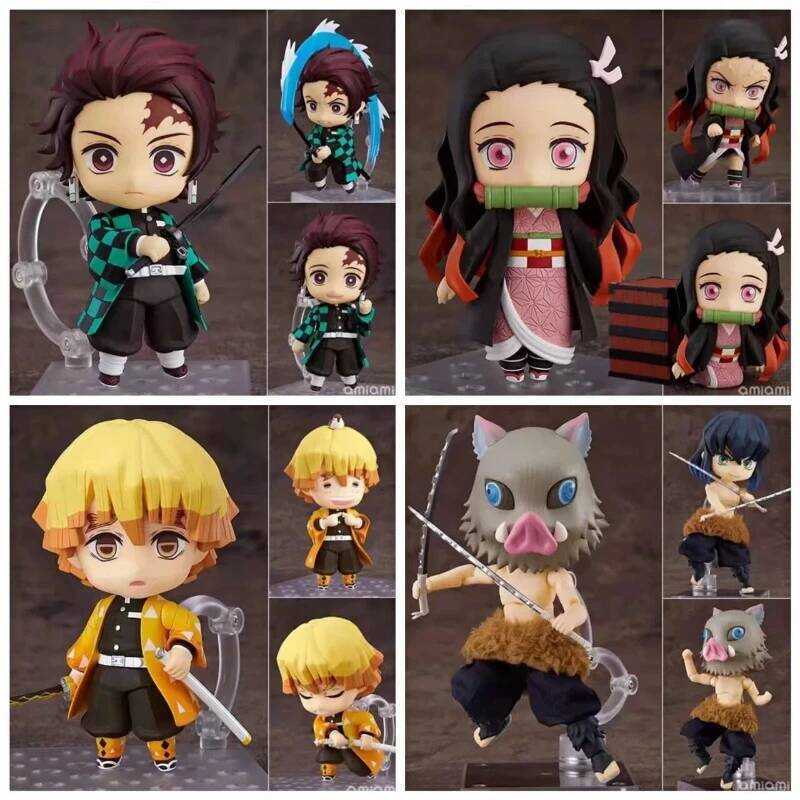 C Demon Slayer Q Edition Collectible Figures - Kamado Nezuko Tanjiro Agatsuma Zenitsu Pig's Head Cl