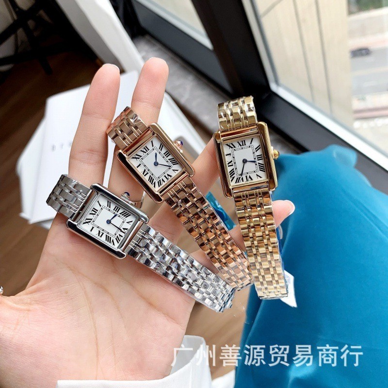 2026 แฟชั่นการ์ดกีฬา Home Tank Series Square Quartz Womens Watch Agent c4e