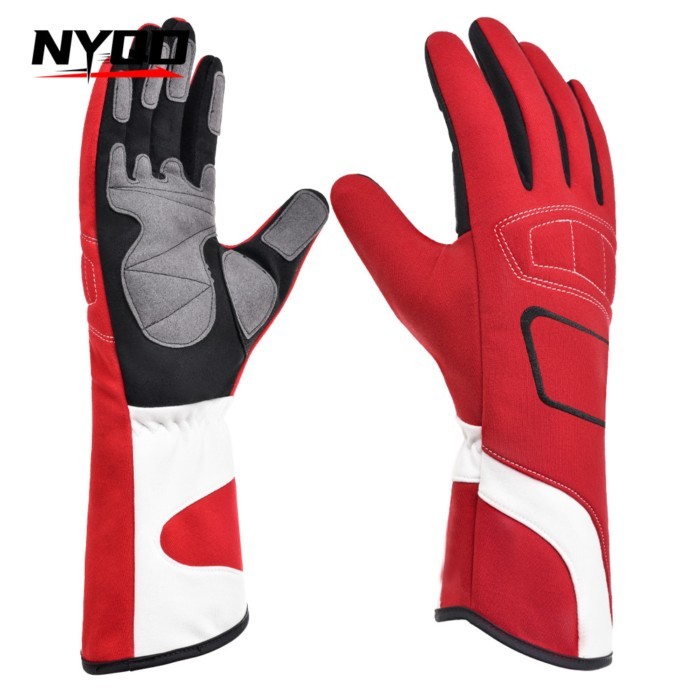 Outdoor Go Kart Gloves Anti Slip Breathable Motorcycle Gloves Off-road Racing Training Full Finger