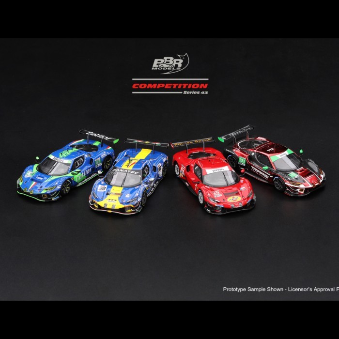 คลังสินค้าพร้อม BBR 1: 43 Ferrari Ferrari 296 GT3 2023 IMSA โมเดลรถโลหะผสม