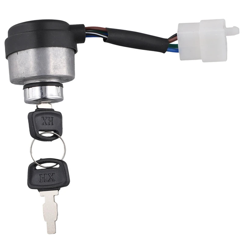 4 Wire Ignition Key Switch With Keys Door Locks Fit For 2-5KW Gasoline Generators Fits Gas Generato