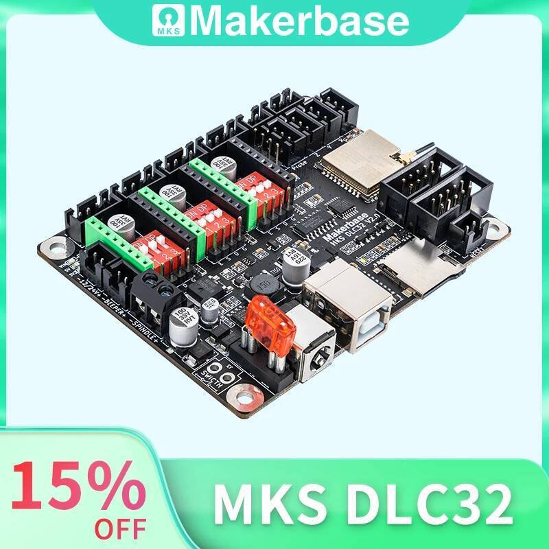 Makerbase MKS DLC32 Grbl Controller ทํางานสําหรับ Laser & CNC พร้อม ESP32 WIFI และ TS35/24 หน้าจอสัม