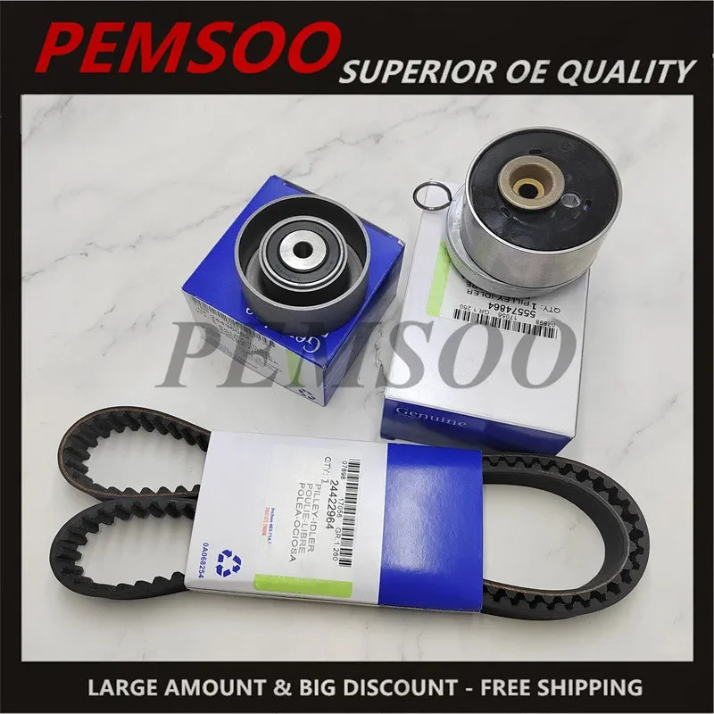 Timing Belt Tensioner Set For Chevrolet Aveo Cruze Trax Vauxhall Opel Insignia Zafira1.8 24463052 9