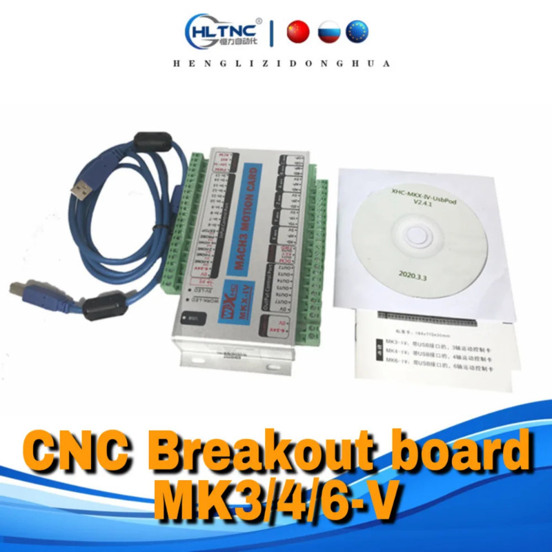 CNC Breakout board MK3/4/6-V  USB/Ethernet MACH3 2000Khz 4 axis/3axis/6axis interface driver motion