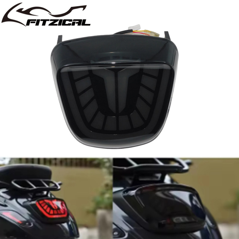 Motorcycle Rear Led Tail Light LED Brake Turn Signal Low Profile Taillights For Vespa Sprint Primav