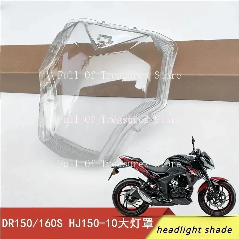 Tampa transparente do vidro do farol da motocicleta, lâmpada para Suzuki Haojue DR160 160S DR150 HR
