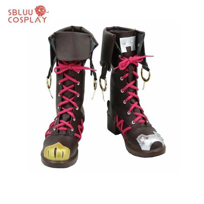 C Sbluucosplay LOL Arcane Jinx Cosplay Boots Props Shoes Halloween Party Accessories Custom Made