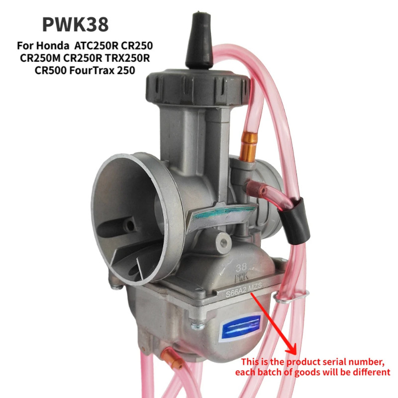 PWK38 Carburetor For Honda  ATC250R CR250 CR250M CR250R TRX250R CR500 FourTrax 250 Carb Keihin 38mm