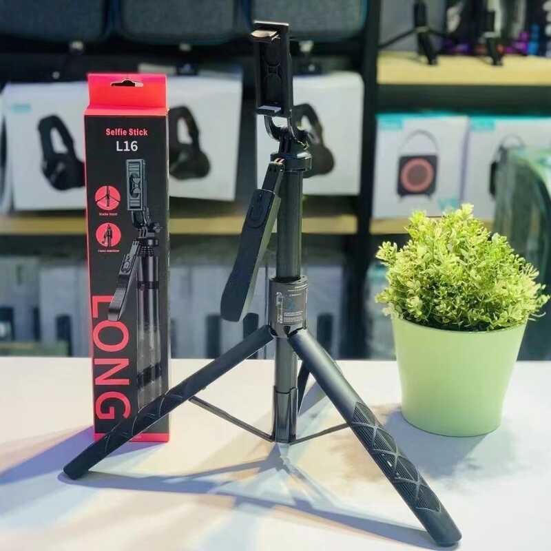 L16 Selfie Stick Anti-Shakeing ขาตั้งกล้องโทรศัพท์มือถือแบบพับเก็บได้พร้อมที่จับ Gimbal รีโมทคอนโทรล