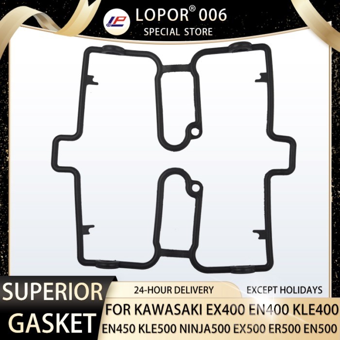 Lopor Motorcycle Cylinder Head Cover Gasket  For Kawasaki EX400 EN400 KLE400 EN450 KLE500 NINJA500